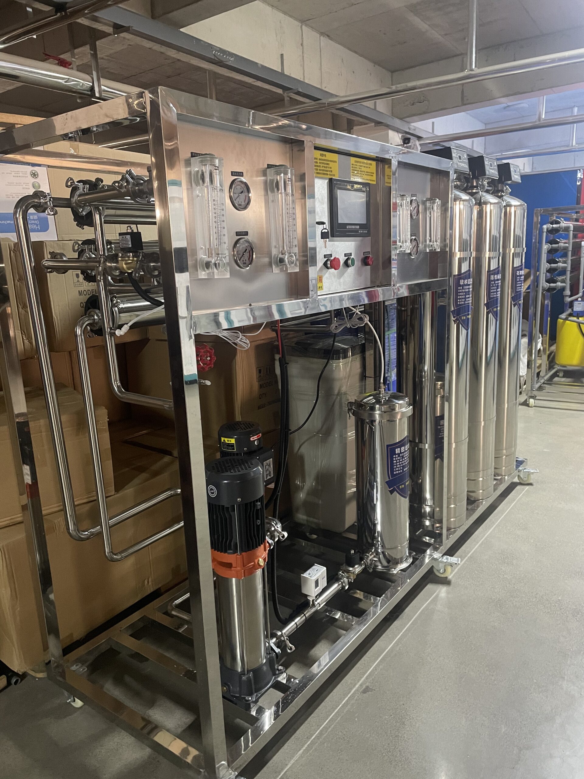 0.5 t/h full stainless steel two stage reverse osmosis (ro) water treatment system 0.5 t/h full stainless steel two stage reverse osmosis (ro) water treatment system